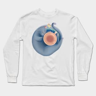 Cat Relaxing Tea Long Sleeve T-Shirt